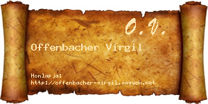 Offenbacher Virgil névjegykártya